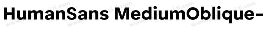HumanSans MediumOblique字体转换